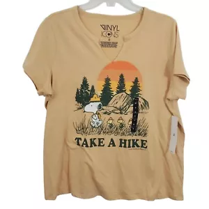 T-shirt Torrid x Peanuts Snoopy Take A Hike icone in vinile nuova con etichette taglia large boho casual - Foto 1 di 8