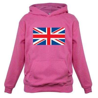 DRESSDOWN Union Jack Flag - Kids Hoodie UK London Britain British United Kingdom Great