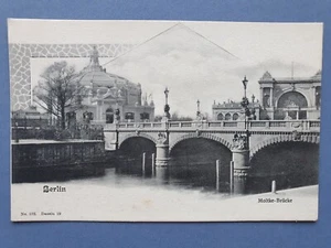 AK Berlin Moabit Moltkebrücke mit Lehrter Bahnhof und Marine-Panorama - Bild 1 von 2