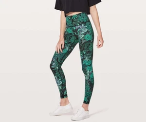 Lululemon Wunder Under Hi-Rise 1/2 Tight Full-On Luxtreme 17" Memoir Multi Green - Picture 1 of 9
