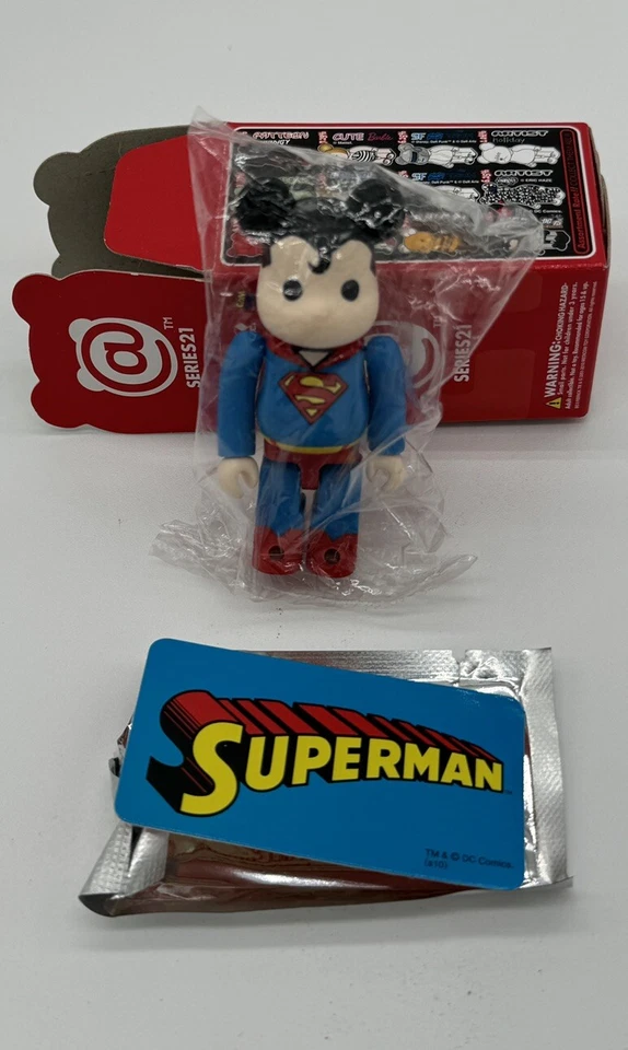 Medicom Be@rbrick 100% Serie 21 Héroe Superman Secreto Raro BBK26 Bearbrick Foto 1 de 2
