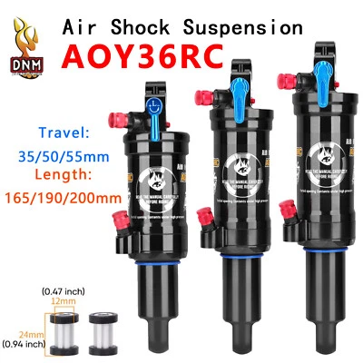 DNM AO-36RC Mountain Bike Dual Air Rear Shock MTB Downhill Bicycle 165/190/200mm