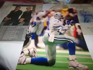 Lotto 3 autografi Dallas Cowboys Daryl Johnston George Teague Charlie Waters - Foto 1 di 22