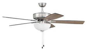 Brushed Polished Nickel 52"Ceiling Fan from the Pro Plus 211 Collection - Picture 1 of 1