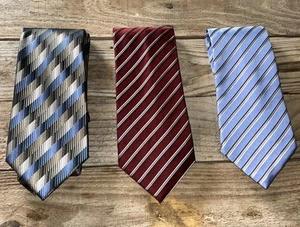 Lot of 3 Geoffrey Beene Striped Ties 3 3/4” X 58-59”  - Picture 1 of 9