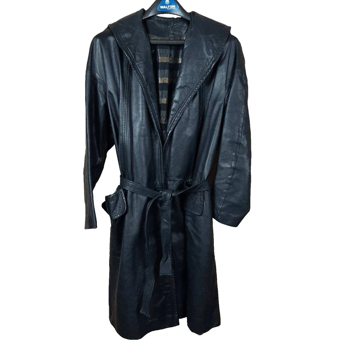 Vintage Leather Trench Coat In Vintage Outerwear Coats & Jackets