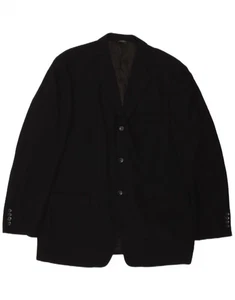 BANANA REPUBLIC Mens 3 Button Blazer Jacket UK 46 3XL Black Wool AB10 - Picture 1 of 3