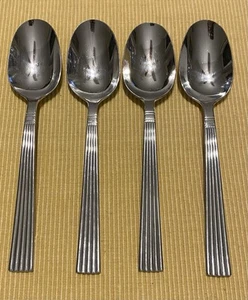 Wallace Manhattan 18/8 Edelstahl Besteck 7 3/4" Oval Suppenlöffel 4er Set - Bild 1 von 3