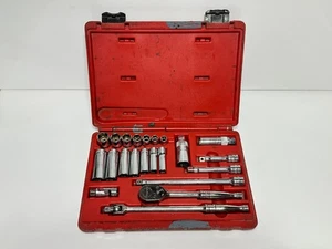 Snap-On Tools EE. UU. 222AFSP 22 piezas 3/8" unidad 6 puntos SAE zócalo trinquete juego de servicio - Imagen 1 de 13