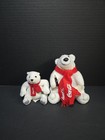 Set Of 2 COCA-COLA Polar Bear in Red Scarf Vintage Collectible Coca-Cola Item
