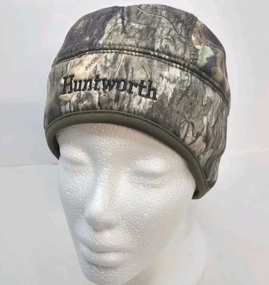 Huntworth Mossy Oak Camo Hunting Beanie Orange Reversible Fleece Winter Hat Warm - Image 1 of 4