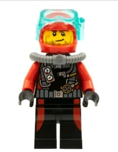 LEGO CTY0559 City Deep Sea Male Scuba Diver Minifigure Brand New - Picture 1 of 7