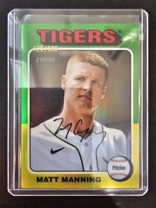 2024 Topps Heritage High Number Chrome #14 Matt Manning /699 - Picture 1 of 2