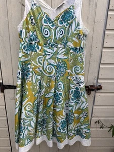Frisches Damen-Sommerkleid aus Baumwolle mit Multi-Print Größe 16 von M&S. Sehr guter Zustand - Bild 1 von 8