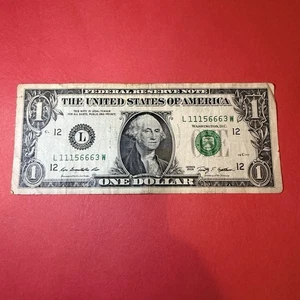 Unico $1 11156663 due paia di 3 tipi fantasia numero di serie banconota da un dollaro - Foto 1 di 2