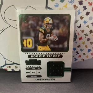 2022 Panini Contenders - Rookie Ticket Swatches Christian Watson #RTS-CWA (MEM, - Picture 1 of 2