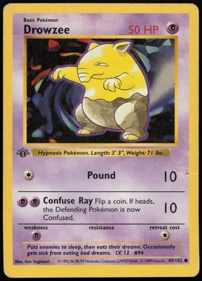 Drowzee [1st Edition] #49 Base Set Pokemon Card - Image 1 of 2