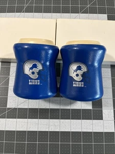 (2) Casco Winston De Colección Detroit Lions Can Koozie/Enfriadores Honolulu Azul/Gris - Imagen 1 de 6