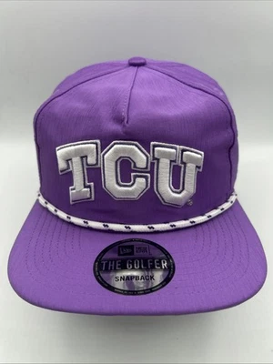 TCU Horned Frogs Hat New Era "Team Roper" Poly Blend Snapback Cap H120 - Image 1 of 4