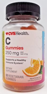 CVS Health Vitamina C 250 mg, 60 gomitas 11/25 Suplemento antioxidante inmunológico Foto 1 de 4