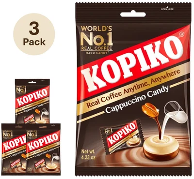 Kopiko Cappuccino Candy 4.23 oz (Pack of 3) - Exp 12/06/2026 - Image 1 of 3