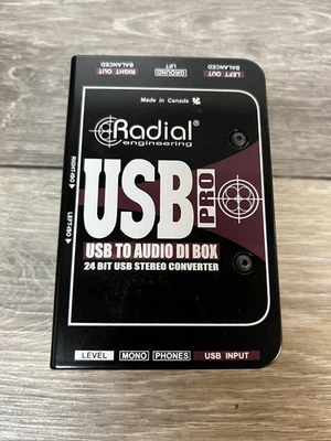 Radial Engineering USB-Pro USB to Audio DI Box, 24 Bit USB Stereo Converter - Image 1 of 4