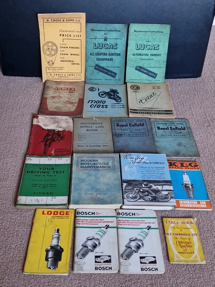 Vintage Royal Enfield Lucas Workshop Parts Dealer Books Literature Manuals 1950s — 第 1/4 张图片