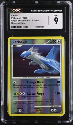 Pokemon 2008 CGC 9 MINT Latios Great Encounters REVERSE Holo 23/106 - Image 1 of 2