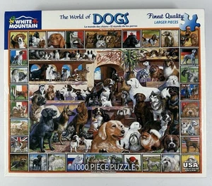 White Mountain Puzzle Die Welt der Hunde 1000 Teile größere Teile gebraucht - Bild 1 von 5