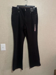 Simply Vera Vera Wang Women’s Bootcut Ponte Pants Sz L Black Pockets - Picture 1 of 6