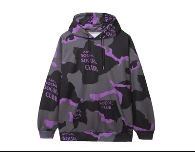 Anti Social Social Club Cotton Candy Black Camo Hoodie - Size XXL - Image 1 of 4
