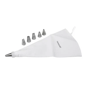 KitchenCraft Set of Stainless Steel Piping Nozzles and Coupler Icing Bag - Picture 1 of 4