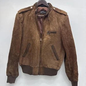 Chaqueta de bombardero de colección solo para miembros para hombre 46 cuero marrón silla de montar pesado viaje motociclista - Imagen 1 de 9