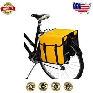 All-Weather Double Bike Panniers with Stylish Design - Perfect for Commuting - Picture 1 of 2