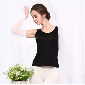 Women Ladies Silk Tank Vest Top Blouse Sleeveless Soft Casual Plain White - Picture 1 of 20