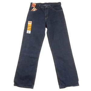 Wrangler Loose Fit Straight Jeans Kids Boys 16 Medium Blue Denim 100% Cotton - Picture 1 of 8