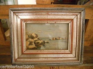 " IL MOLO " G. ADORNI DIPINTO OLIO 1989 10 X 15 INCORNICIATO - Imagen 1 de 1