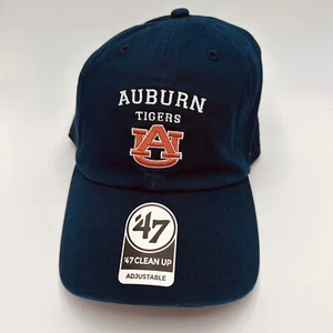 Original Auburn Tigers Blue Adjustable Hat Cap ‘47 Brand Clean Up - Picture 1 of 4