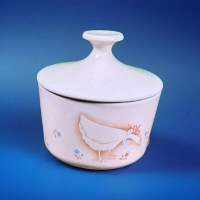 Lindo azucarero de gansos Corning Country "Promenade" con tapa Foto 1 de 4