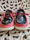 Hey Dude Women's Wendy  Canvas Pink And Black Shoes Size 10 