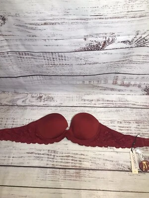 Sujetador sin tirantes Cosabella Never Say Never NSN Sindoor rojo 36 B con aros Foto 1 de 4