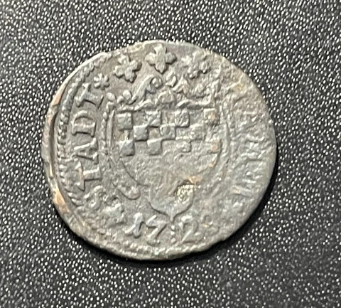 German States (Hamm) 1729 3 Pfennig Copper Coin Cover