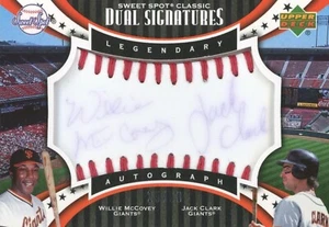 Upper Deck 2007 Sweet Spot Classic Willie McCovey & Jack Clark #SPDSMC DUAL AUTO - Bild 1 von 2