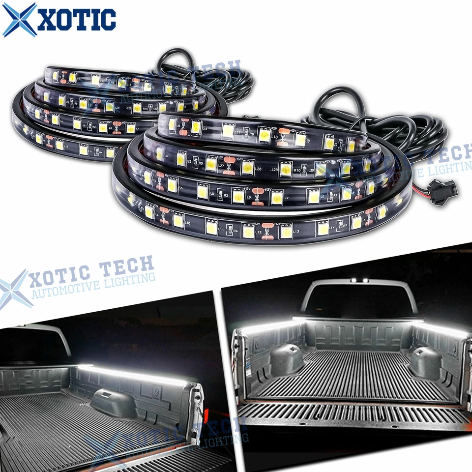 Kit de tiras LED de luz de carga de trabajo para plataforma de carga de camión de 60" 2 piezas para Ford F150 serie F Foto 1 de 4