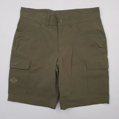 Boy Scouts Shorts Adult 34 Green Cargo Utility Uniform Lightweight Stretch - Image 1 of 4