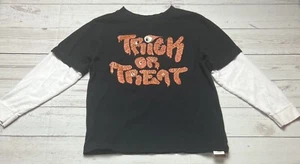Old Navy Trick Or Treat Graphic Print Layered Long Sleeve T Shirt Kids Size S - Picture 1 of 6