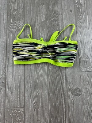 Top de bikini Adidas para mujer talla grande verde multicolor Foto 1 de 4