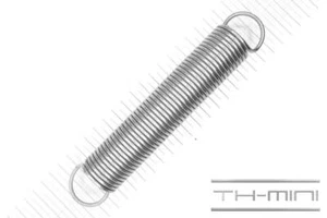 Muelle de tracción 3 mm gancho ojal 32x185 mm 22,4 kg espiral acero inoxidable metal - Imagen 1 de 1