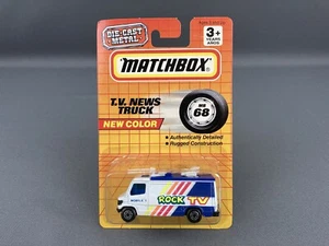 Matchbox MB68 Die-Cast Metal T.V. News Truck ROCK TV 1/73 Diecast White - NIB - Picture 1 of 8