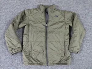 The North Face Fleece Jacket Boys Large Full Zip Green Long Sleeve - Picture 1 of 11